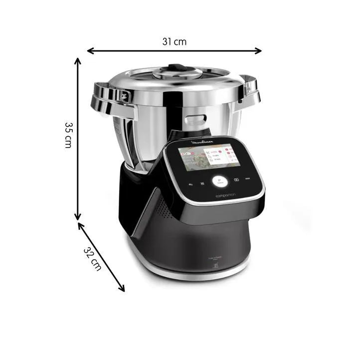 Robot Cuiseur Connecté Moulinex i-Companion Touch Pro HF93D810 — Noir