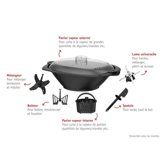 Robot Cuiseur Multifonction Compact Moulinex Clickchef — 32 Fonctions & Balance Intégrée