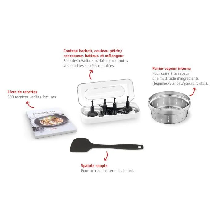 Robot Cuiseur Multifonction Moulinex Companion XL (Made in France) — 12 Programmes Auto