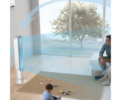 Ventilateur Colonne Sans Pales Dyson AM07 Air Multiplier — 56W / Hauteur 101 cm / Blanc & Argent